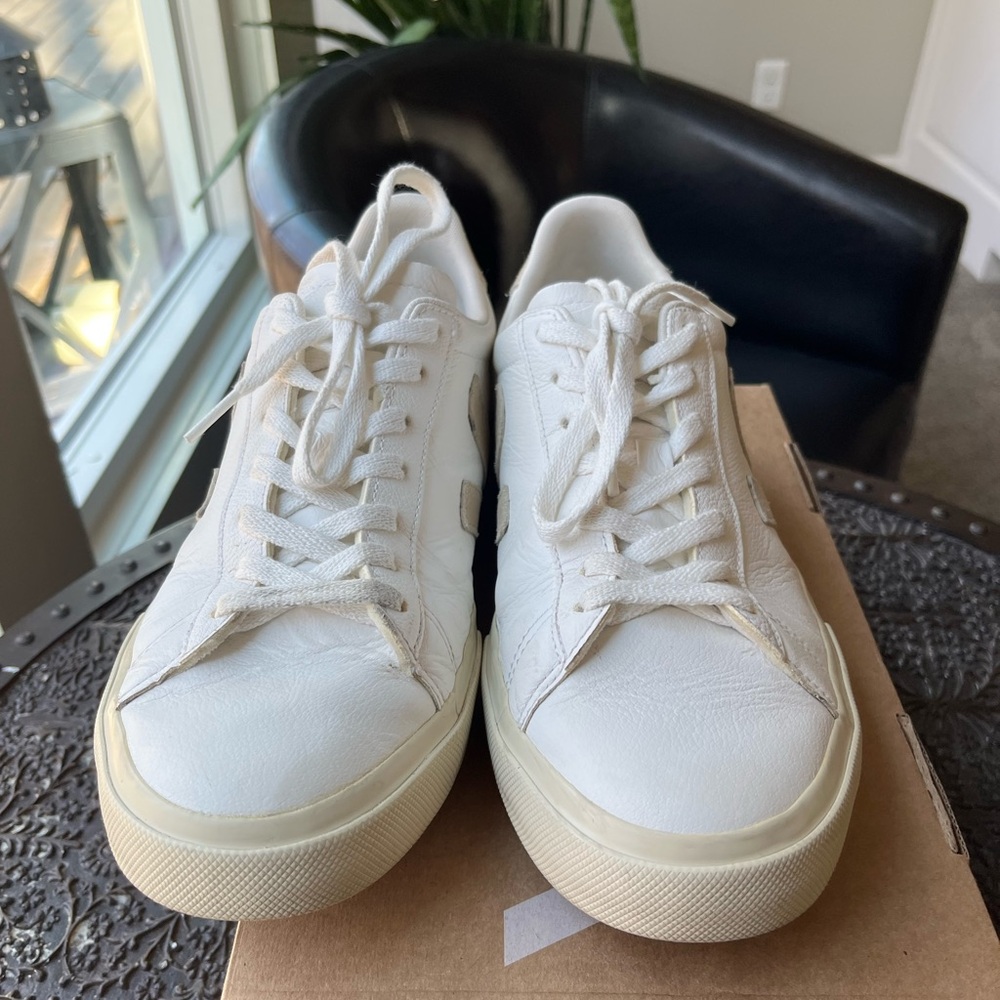 VEJA CAMPO LEATHER EXTRA WHITE ALMOND SNEAKERS 42.5 EU 11.5 - Picture 7 of 11
